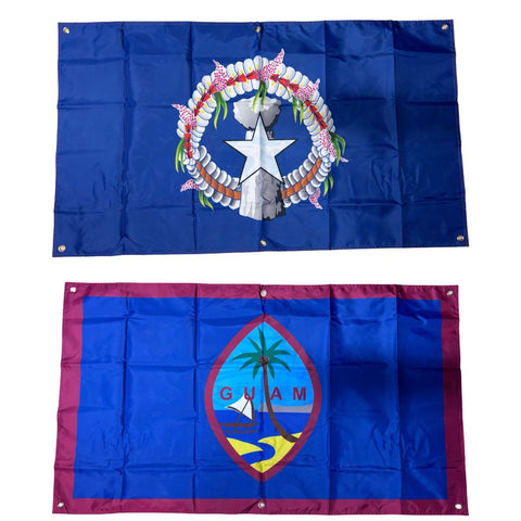 Banderan Flag of Guam/CNMI together on one flag. Double sided.